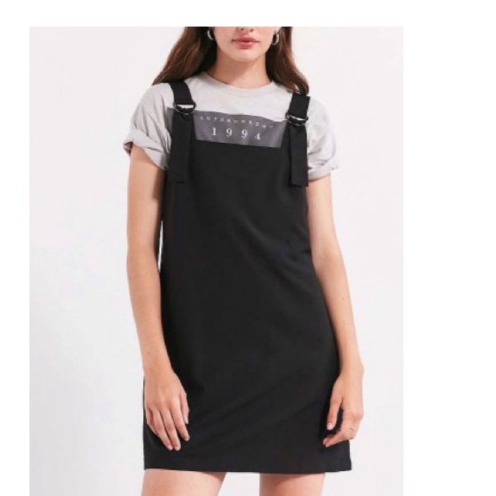 Silence + Noise Square-Neck D-Ring Dress